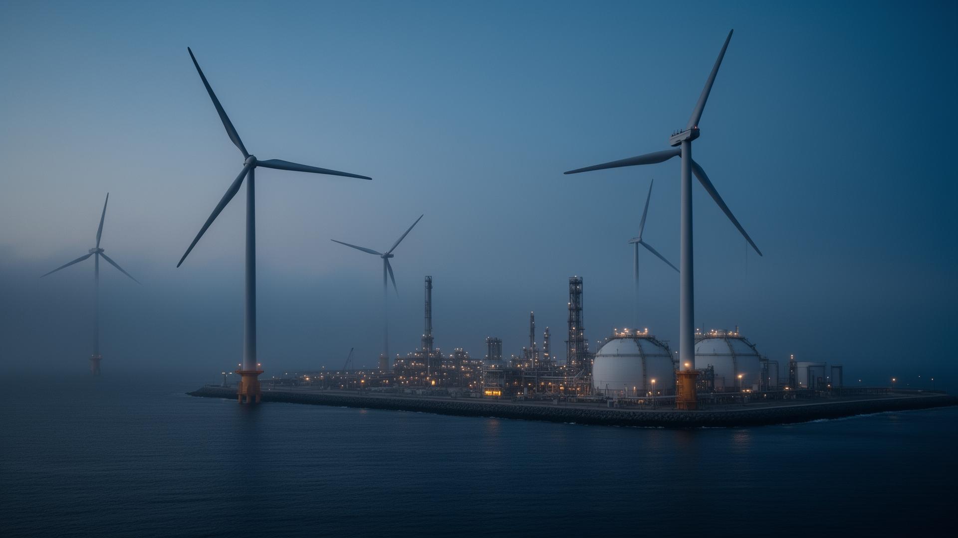 Energía eólica y terminal de gas